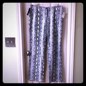 Vintage, size 12, LEATHER, snakeskin pants